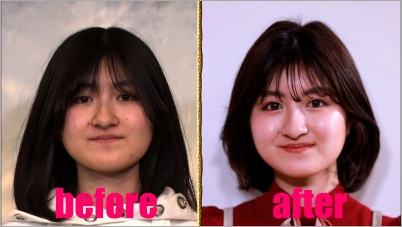 小林星蘭の顔の変化
